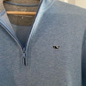 Vineyard vines sweater men’s small blue saltwater half zip pullover.